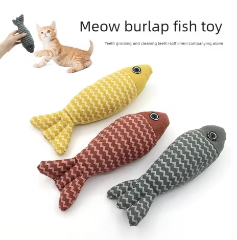 Meow Jute Fish Cat Toy 🐟 PetSimora™